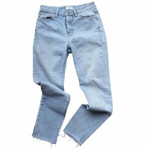 Anthropologie × Closed Blue Jeans Denim Baker High C91933 Made Italy ankle slit